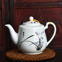 祥燕（xiangyan） 700毫升容量耐热茶壶花茶茶壶套装青花陶瓷茶壶家用带过滤网茶水分离大茶壶 兰香