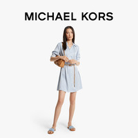 【同价618】MICHAEL KORS 女士长袖收腰衬衫裙连衣裙 含腰带