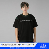 马克华菲【冰爽长绒棉】夏季款撞色潮流字母印花休闲短袖T恤男 混色 3XL