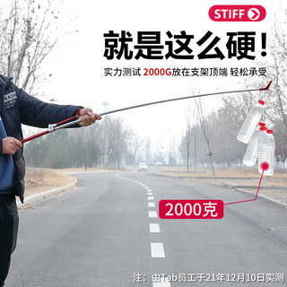 Tab不锈钢炮台支架鱼竿支架钓鱼架杆架竿地插台钓竿架手竿鱼杆支撑架 加粗不锈钢炮台支架【蓝色】 2.3m