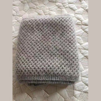 帝诺羊绒围巾线羊绒线织围巾毛线手工diy材料包织毛线团粗羊毛线 02浅灰 1盒 (6两/6团)