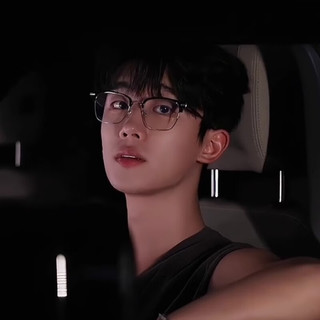予君不同 半框近视眼镜架 黑银框 防蓝光树脂镜片 1.61折射率