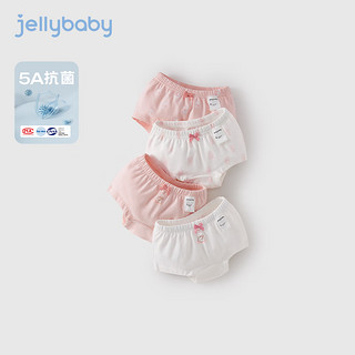 JELLYBABY女童内裤夏款儿童平角裤抗菌夏装小女孩裤子不夹pp四季宝宝短裤薄 兔子组 110CM