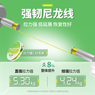 川泽成品线组套装全套鲫鱼鲤鱼鱼线主线台钓绑好钓鱼线组 3.9m 【4卷装】+收纳盒剪刀 1.5号