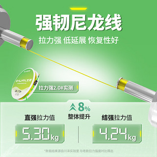 川泽成品线组套装全套鲫鱼鲤鱼鱼线主线台钓绑好钓鱼线组 4.8m 【4卷装】+收纳盒剪刀 0.8号