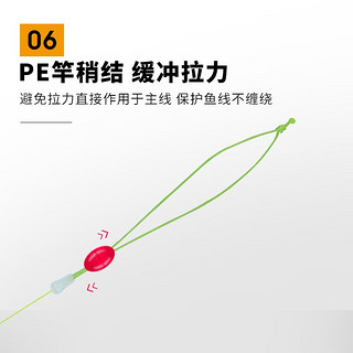 钓鱼王 七星漂主线组成品线组朝天钩天丝高灵敏度传统钓单钩野钓套装 鱼线5.4米2.0# 伊豆钩4#