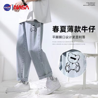 NASA BASE官方潮牌联名牛仔裤男女款夏季薄款宽松直筒青少年大码休闲裤子男 6