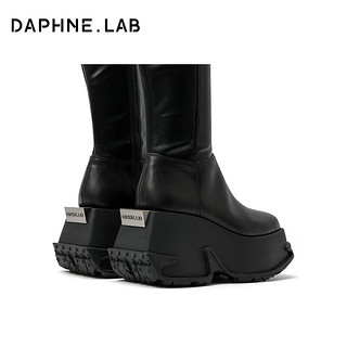 DAPHNE LAB方糖过膝靴联名款2023伦敦时装周MARRKNULL设计师联名秀款 黑色 37