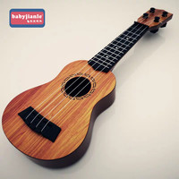 babyjianle儿童可弹奏尤克里里玩具吉他国潮风小吉他店庆引流社区购 【38厘米】原木色尤克里里+乐谱