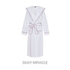 SILKY MIRACLE女士浴袍TREASURE棉镶真丝长款毛巾连帽居家服