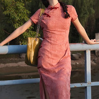 杜艳枝新中式《胭脂扣》日常改良文艺气质优雅年轻款少女新式旗袍连衣裙 胭脂扣 M 95-105斤(160身高标准)