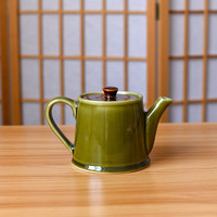 万古窑日本万古烧陶瓷茶壶大容量家用泡茶日式高档手工制作茶具 茶壶绿色500ml