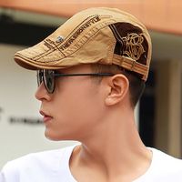 UKCF脑子男 鸭舌帽子男女春夏天时尚百搭贝雷帽韩版鸭舌帽休闲文艺帽太阳帽前进帽 E5806(深卡)