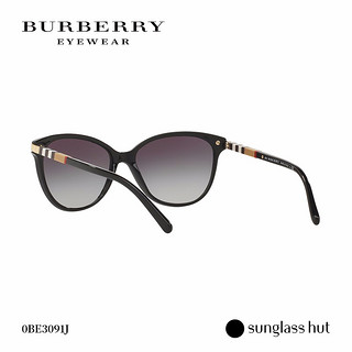 BURBERRY/博柏利巴宝莉经典格纹眼镜女款开车驾驶太阳镜偏光墨镜0BE4216 【渐变绿色】【57】