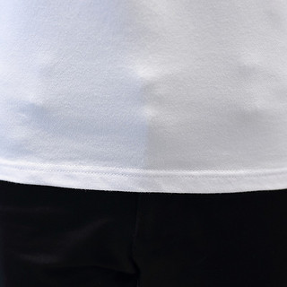 南极人短袖t恤男夏季V领polo男士修身纯色半袖体恤衫夏装衣服 378黑色+T177白色 XL