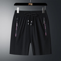 Simboo速干裤男女短裤五分裤登山裤薄款夏季跑步裤子运动裤跑步休闲 zt2301黑色-女 2XL