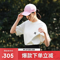 MLB短袖男女t恤运动休闲纯色时尚百搭T恤3ATSB1143-50CRS-XXL 纽约洋基队/奶油色