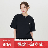 MLB短袖男女t恤运动休闲纯色时尚百搭T恤3ATSB1143-50BKS-XXL 纽约洋基队/黑色