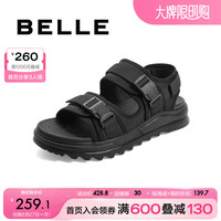 百丽沙滩凉鞋男便捷魔术贴舒适户外休闲运动凉鞋A0742BL2