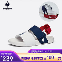 乐卡克（Le coq sportif）618法国公鸡2024夏季凉鞋男女鞋时尚沙滩凉拖鞋 红/白/蓝 38.5 