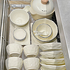 康陌（KANGMO）奶油风碗套装实用送人乔迁陶瓷碗盘釉下彩餐具套装