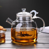美斯尼 玻璃煮茶器煮茶壶加厚耐热玻璃泡茶壶黑茶普洱功夫茶具 穹如壶 1.9升