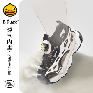 B.Duck小黄鸭女童凉鞋夏季儿童包头凉鞋2024新款夏款防滑男童运动沙滩鞋