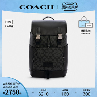 COACH/蔻驰 奥莱款男士TRACK时尚老花双肩包背包C2712