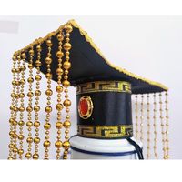 洛必达古代皇帝帽子平顶头冠影视帽子玉皇大帝秦始皇帽垂帝皇帝头 皇帝帽子 可调节