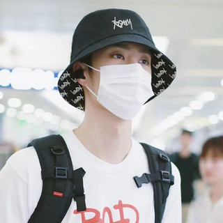 曼琪魅雅渔夫帽子男大头围夏季遮阳防晒帽日系显脸小ins潮牌盆帽女太阳帽