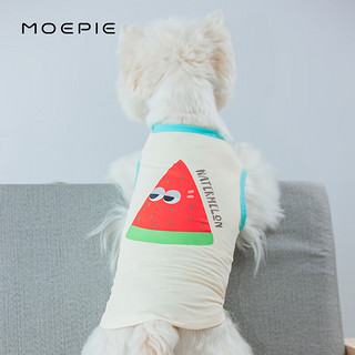 MOEPIE狗狗衣服冷感降温凉凉衣泰迪比熊雪纳瑞猫咪衣服2024水果冰丝背心 奶黄色 2XL（17-22斤）