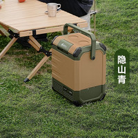 酷杰仕车载冰箱锂电池续航10L压缩机小冰箱 户外露营宿舍可充电 K10 车家两用 隐山青+锂电续航 10L