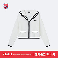 K·SWISS 盖世威（K·SWISS）女外套 24夏季 休闲舒适透气针织外套 199916 115芡实白 M