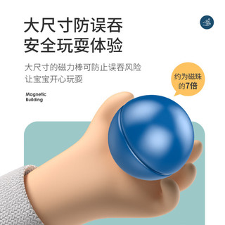 酷米侠纯36根磁力棒儿童节强磁力积木磁吸玩具男孩磁力片3-6岁生日礼物