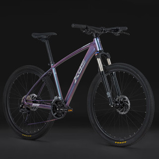 喜德盛（xds） 山地自行车英雄600油碟X6铝合金变色车架27.5大轮径成人单车 24款炫彩紫/绿17寸