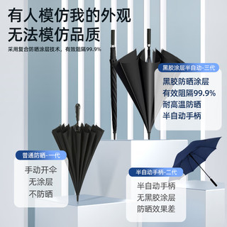 天玮伞业长柄雨伞大号加固抗风男士高端商务直杆高尔夫晴雨两用雨伞可