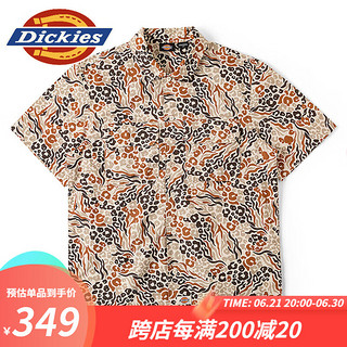 dickies短袖衬衫 休闲舒适满身印迷彩短袖衬衫 DK012914 复古迷彩白 S