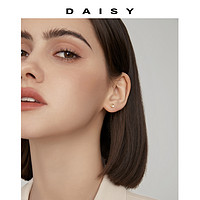 Daisy dream 999纯银月光石耳钉女高级感小众养耳洞几何耳环2024新款爆款耳饰