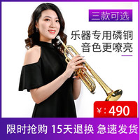 MARGEWATE 麦格维特 管铜乐小号降B调小号乐器初学专业蒙乃尔活塞号 基础款金色MAS-301