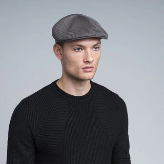 KANGOL 504贝雷帽休闲时尚潮流正反戴网眼鸭舌帽子 K0290 灰色 XL