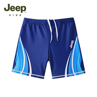 Jeep吉普童装儿童泳衣2024夏季男童分体中大童防晒泳衣套装 深蓝 170cm 【身高165-175】