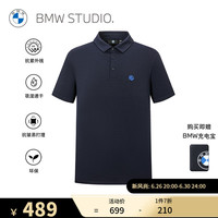 BMWStudio宝马studio男装2024年春夏机能风速干防晒短袖POLO衫 NAVY XL