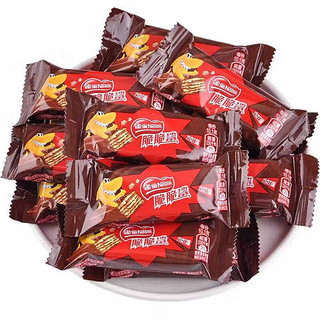 雀巢雀巢脆脆鲨巧克力威化24条盒饼干夹心办公室点心零食 巧克力味 1000g 80条