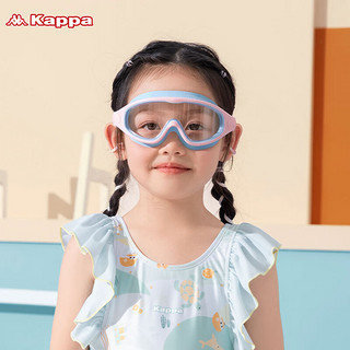 卡帕（Kappa）儿童泳镜男女童高清防水防雾大框游泳眼镜专业游泳训练潜水镜 樱花粉