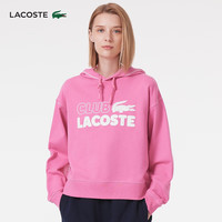 法国拉科斯特 LACOSTE女装活力潮流时尚纹理印花连帽卫衣女|SF5598 2R3/玫红色 34/155
