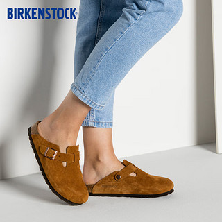 BIRKENSTOCK勃肯软木包头拖鞋外穿拖鞋Boston系列 棕色窄版1009543 37