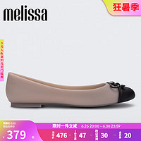 Melissa（梅丽莎）梅丽莎简约撞色蝴蝶结果冻成人女士单鞋32772 褐棕色/黑色 41 (41/42码)