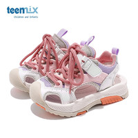天美意（TEENMIX）女童运动凉鞋包头夏季镂空老爹鞋儿童透气网布公主框子鞋潮 紫色 31 内长198.34mm脚长188.34mm
