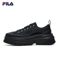 FILA 斐乐官方LAVA女鞋夏季帆布鞋休闲鞋板鞋小白鞋运动鞋黑色鞋子