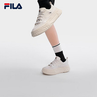 斐乐（FILA）FOSSO女鞋复古帆布鞋时尚轻便舒适休闲鞋 香雪白-WA 35.5